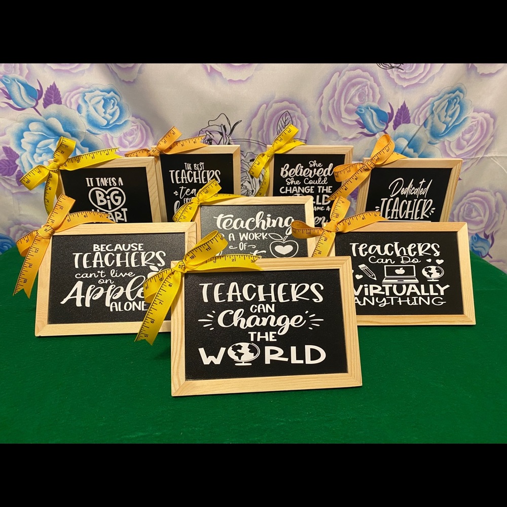 Personalized Teacher Chalkboard|Made to order|Pm me if you have any questions